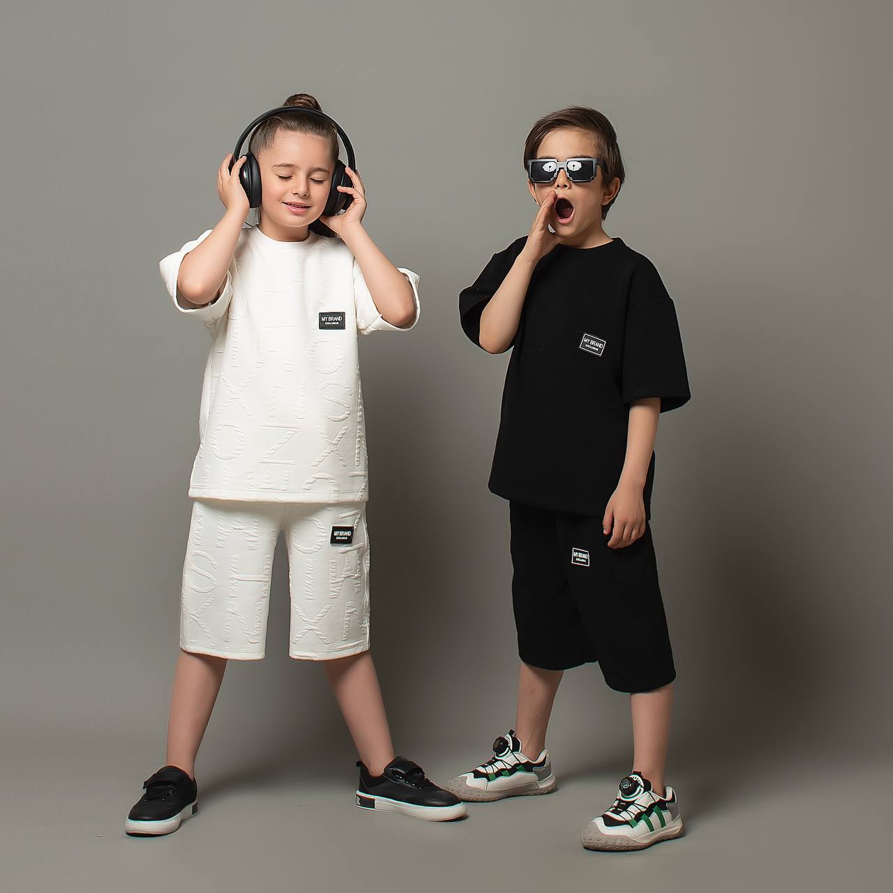 تیشرت شلوارک نخ پنبه گرم بالا